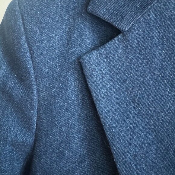 Zara Blue Denim Boxy Oversized Menswear Style Blazer S - Picture 5 of 7